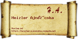 Heizler Ajnácska névjegykártya